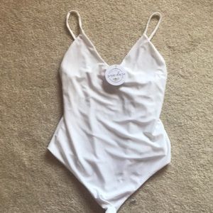 White Thong Bodysuit!